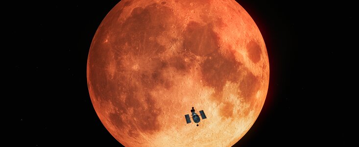 Hubble Observes the Total Lunar Eclipse (Artist’s Impression)
