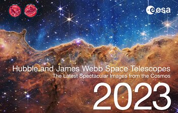 Cover Page of the 2023 ESA/Hubble and ESA/Webb Calendar